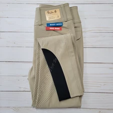 Tailored Sportsman Light Weight Technical Breeches Silicone Patch Mid Rise - TAN