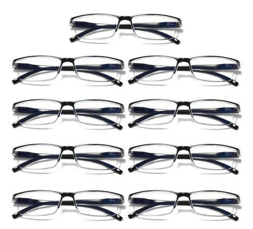 1-12 Paar Herren Rechteckig Blaulicht Blockierende Lesebrille Federscharnier Reade - Bild 19 von 22