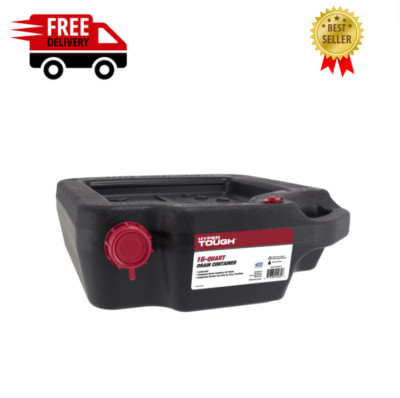 Oil Change Drain Container 16 Quart Large Pan leak-proof High Capacity Car Auto