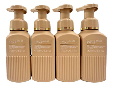 Bath & Body Works White Barn LOT 4 Sweet Orange & Agave Gentle Foaming Soap 8.75