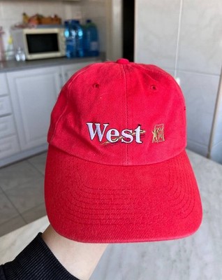 Vintage West Cigarettes Embroidered 1990’s Racing Hat Cap Red Y2K Promo  Rare