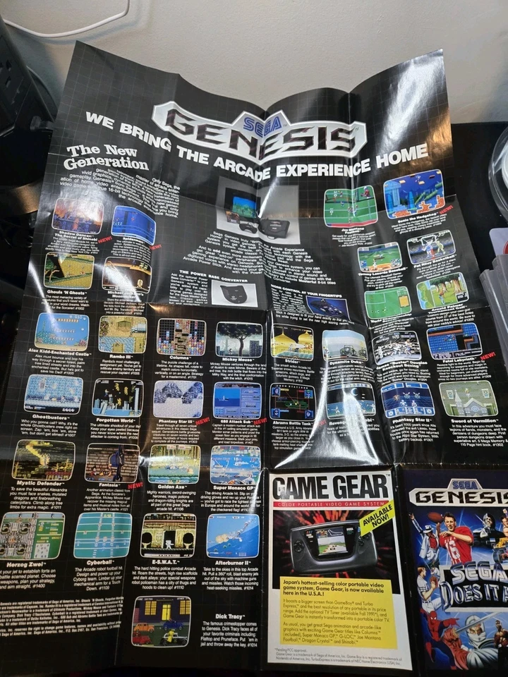 Rare Vintage 1991 Original Sonic The Hedgehog Poster Sega Genesis - Image 2 of 4