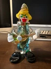vintage hand blown murano art glass clown