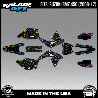 Graphics Kit for Suzuki RMZ450 2008-2017 RMZ 450 Twitch Series