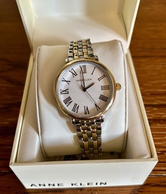 Anne Klein Two Tone Metal Bracelet Women's Watch AK/1875SVTT - Gold Silver NEW!!