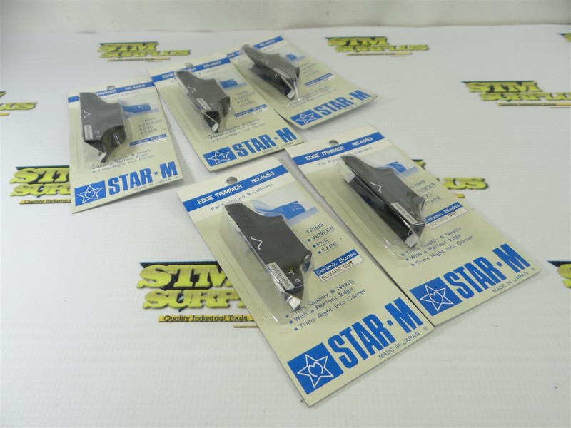 5 NEW STAR-M EDGE TRIMMERS- FOR FURNITURE & CABINETS P/N 4953