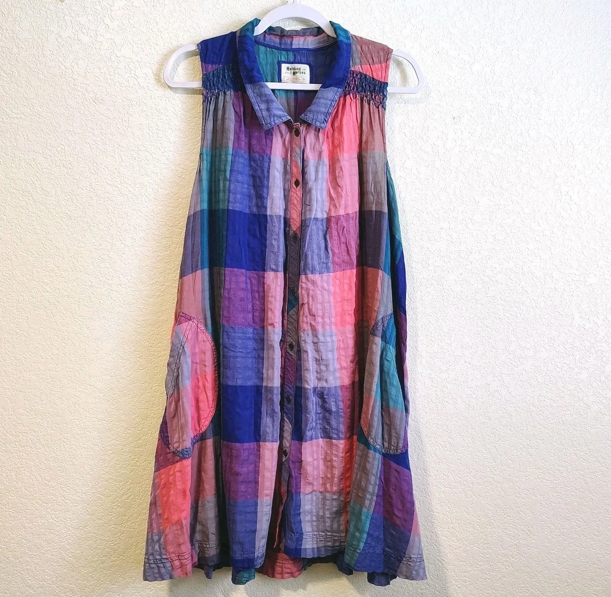 holding horses shirt dress Holding Horses T Shirt Dress Small Anthropologie Short Sleeve Blue