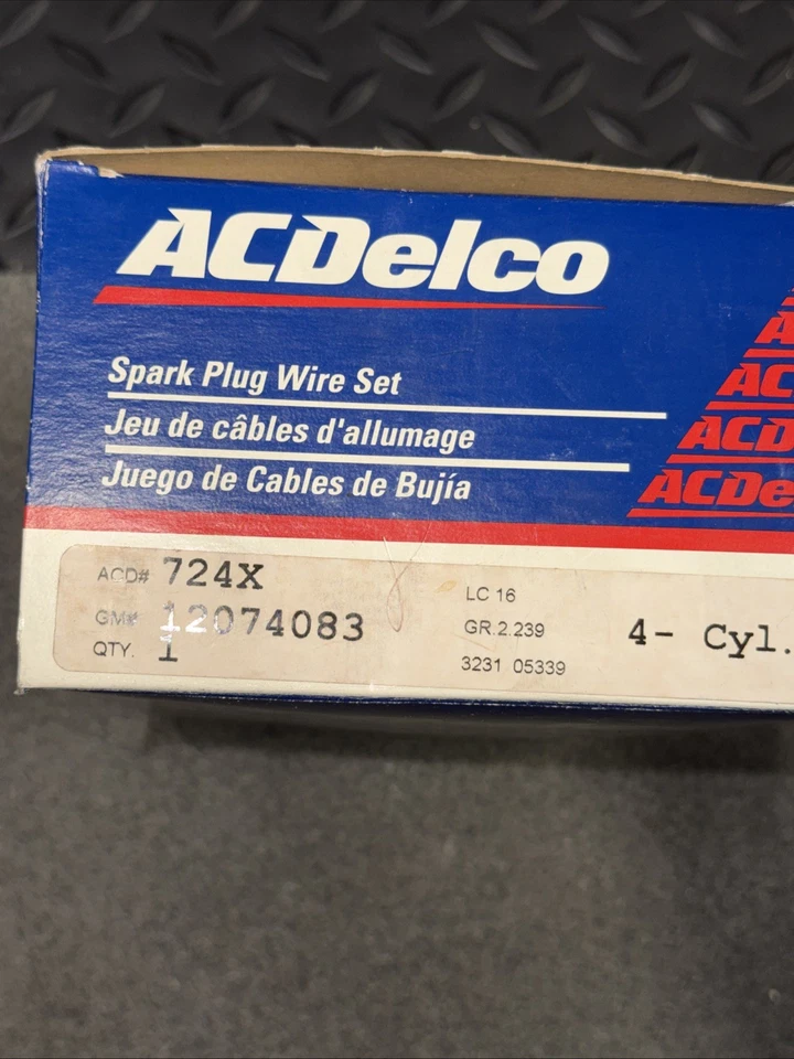 🔥OEM ACDelco Spark Plug Wire Set 724X Chevrolet Cavalier Beretta Corsica 1992 - Image 3 of 4