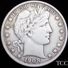 1908 D BARBER HALF DOLLAR ~ GORGEOUS DENVER 50c COIN ~ FREE SHIPPING ~ TCC