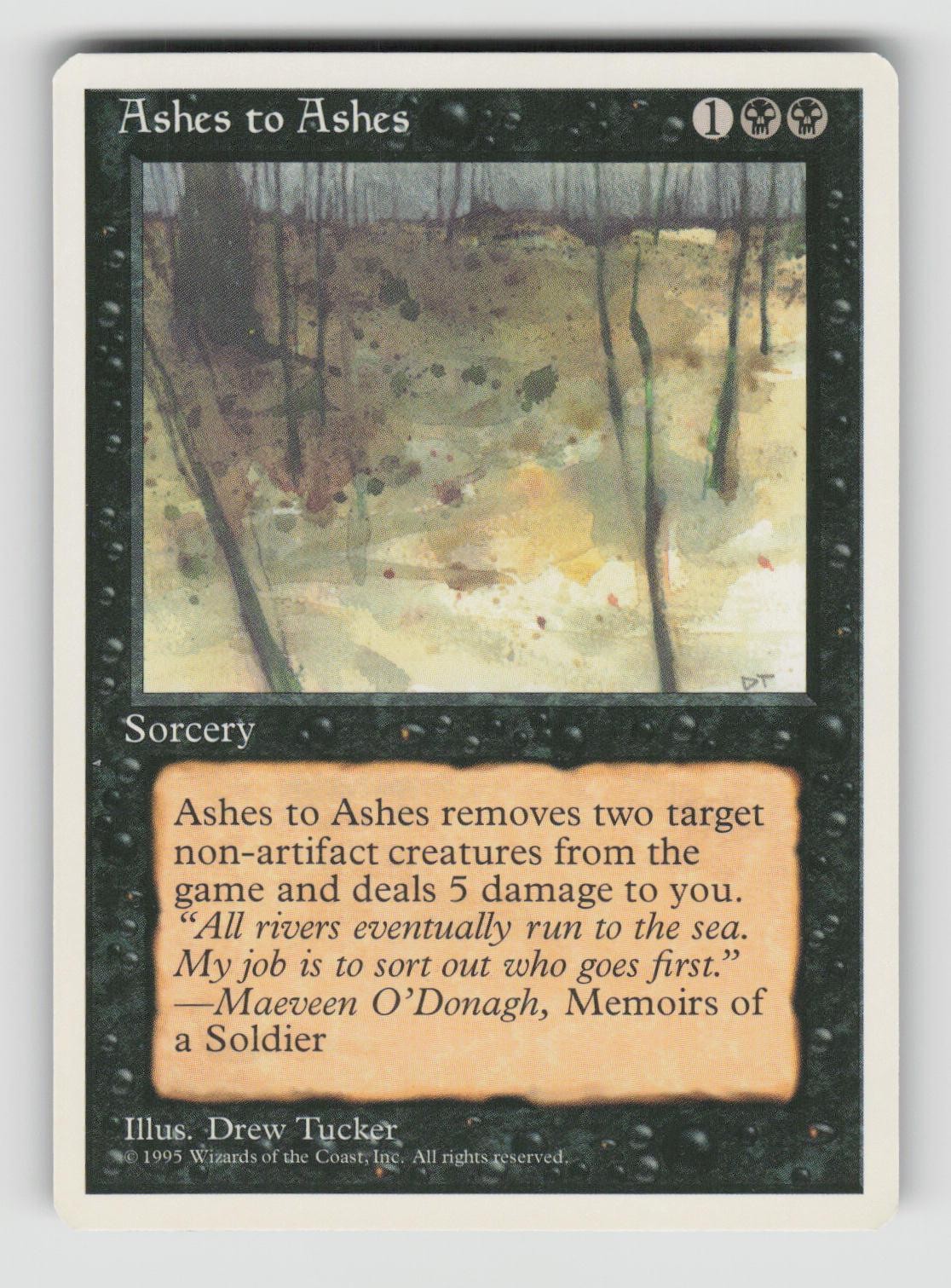 Ashes to Ashes Uncommon Fourth Edition Magic: The Gathering Near Mint