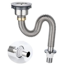 Effortless Maintenance Stainless Steel Sink Stopper and Drain Pipe Kit