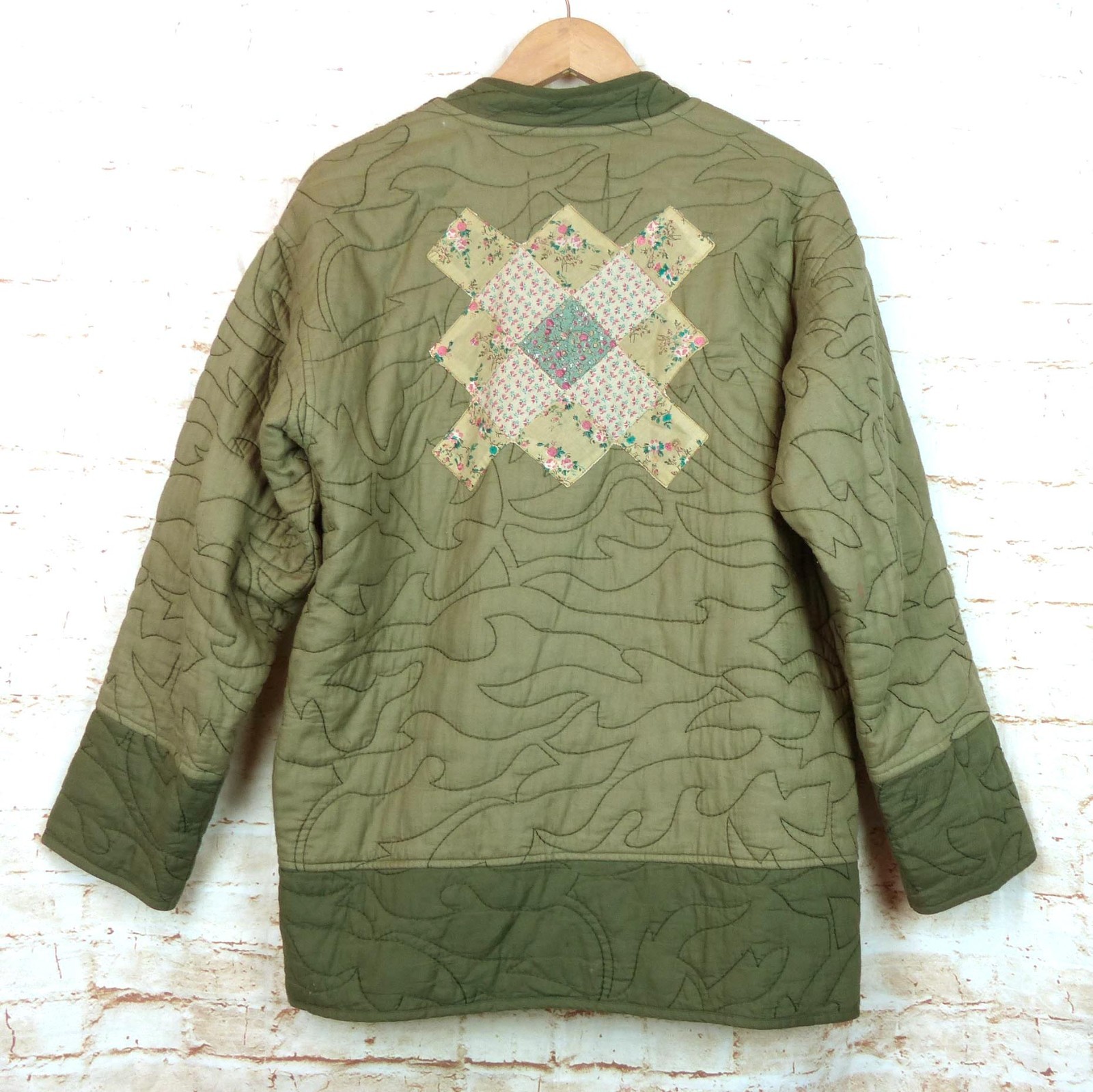 Anthropologie Quilted Patchwork Jacket Womens M G… - image 2
