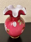 Fenton 100th Year Vase Wild Rose 2005 MOTHER's DAY Limited Edition, 7688 WM