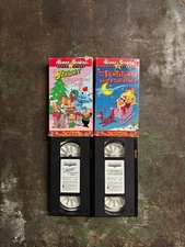 Flinstones Saved Christmas Lot Of 2 VHS- Jetsons Christmas Carol Hanna Barbera