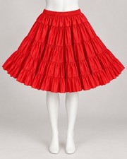 VTG Red Petticoat Size XS-M Square Dance rockabilly full circle polyester