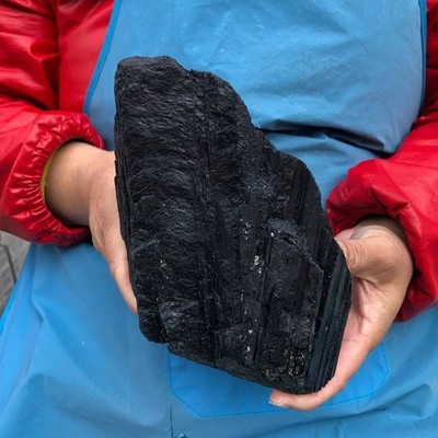 5.21LB Natural black Tourmaline quartz crystal Mineral Specimens Healing