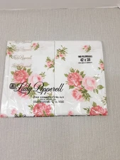 Lady Pepperell Vintage Standard Pillowcases Pink Floral Cotton 42x38 Before Hem
