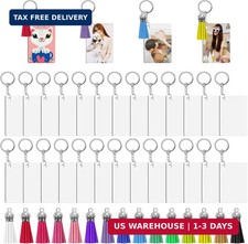 120Pcs Sublimation Keychain Blanks MDF Keychain Blanks Bulk Double Sides Keychai