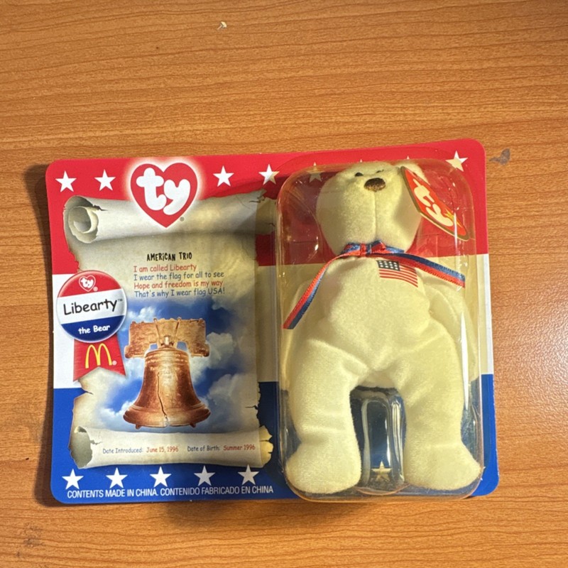 Ty LibearTy the Bear McDonald's Teenie Beanie Plush 2000 in Original Packaging