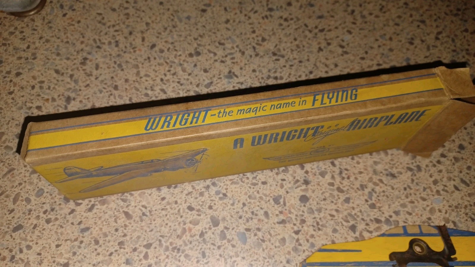 RARE 1940s Wright-Dayton Original Airplane Model Goon's Ice Cream W/Instructions