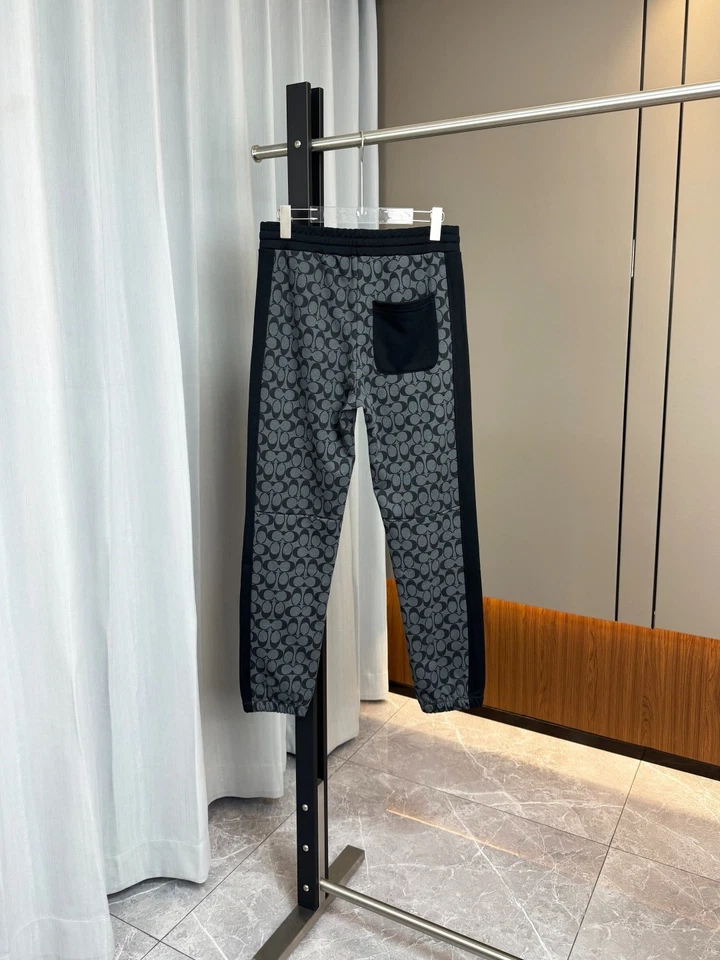 Pantalones de chándal Coach Signature negros con patrón de logotipo algodón carbón nuevos con etiquetas Foto 4 de 4