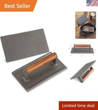 Compact & Durable Cast Iron Steak Weight, Ideal for Bacon and More, 8.25"