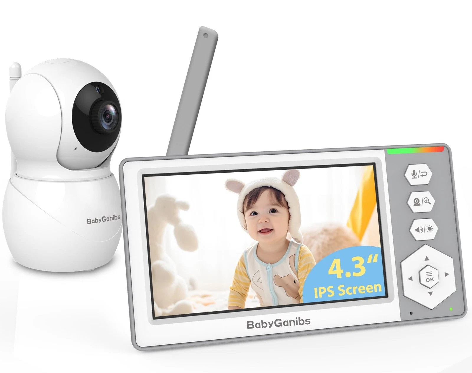 Baby Monitor with and Audio, 4.3'' Video Baby Monitor with 1000ft Long Range ...