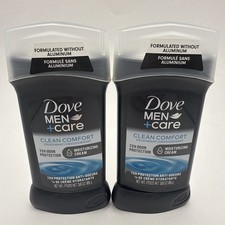 2 X Dove Men Care Clean Comfort 72 Hour Odor Protection Deodorant Stick 3 oz