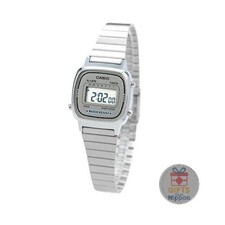 Casio LA670WA-7 Quartz Women's Digital Watch Silver Metal Band 30mm New