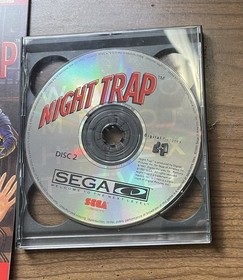 Night Trap (Sega CD) Red Box Variant CIB w/ Manual 2 Discs Near Mint  Reg Card