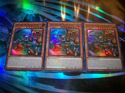 3x Tellusion the Magna Warrior 1st Edition Super Rare BPRO-EN004 Yu-Gi-Oh!