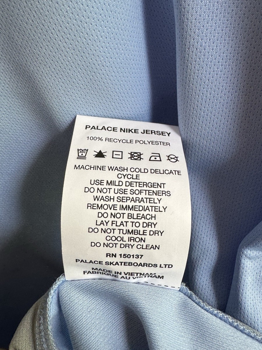 Palace Nike Font Swoosh Jersey Sky Blue Size L Large BRAND NEW IN