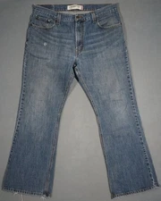 WH13412 COOL **LEVI'S** 527 LOW BOOT CUT LEG MENS BLUE JEANS 36X32 (msr 36"x31")