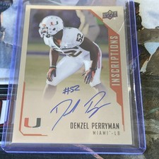 2015 Upper Deck Inscriptions - Denzel Perryman #PE (AU, RC)