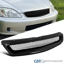 Fit 99-00 Honda Civic LX EX Si Honeycomb Front Bumper Mesh Hood Grill Grille