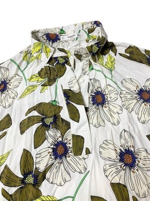Women Mango Shirt White Viscose 36