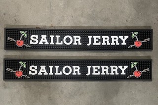 The Original Sailor Jerry Spiced Rum Bar Rail Mat Set Of 2 Brand New