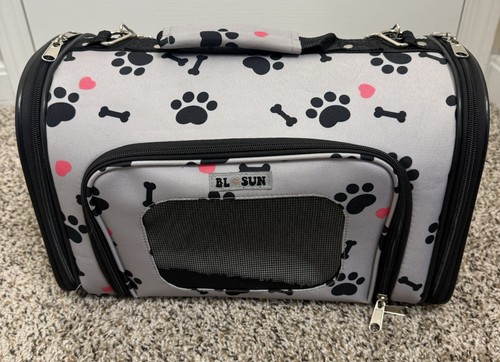 BL Sun Mesh Sided Pet Carrier Cats/Small Dog Travel Bag with Adjustable Strap