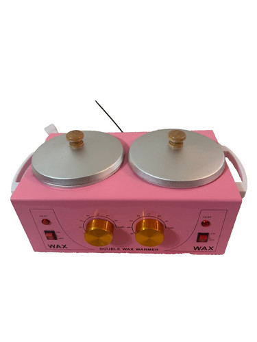 Double Wax Warmer Professional Dual Pot Hair Removal Wax Heater 2 x 500ml Pink
