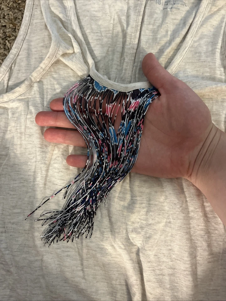 Justice Girls Flowy Tassel Tank Size 18 - Image 4 of 4