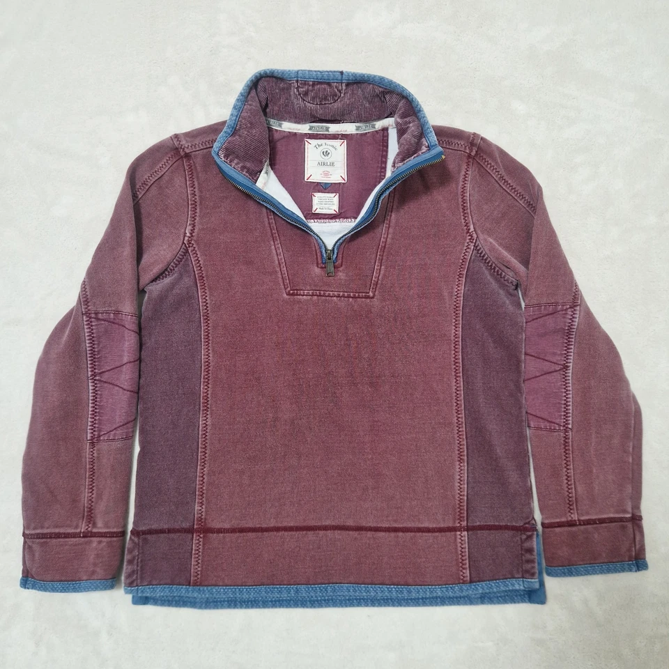 Fat Face Airlie Suéter Para Hombres S Rojo Russet Pana Cuello 1/4 Cremallera ... - Imagen 2 de 4