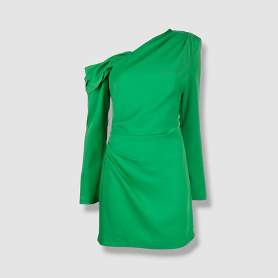 $380 Misha Women's Green Cormac One-Shoulder Long Sleeve Cocktail Dress  Size XXL | eBay