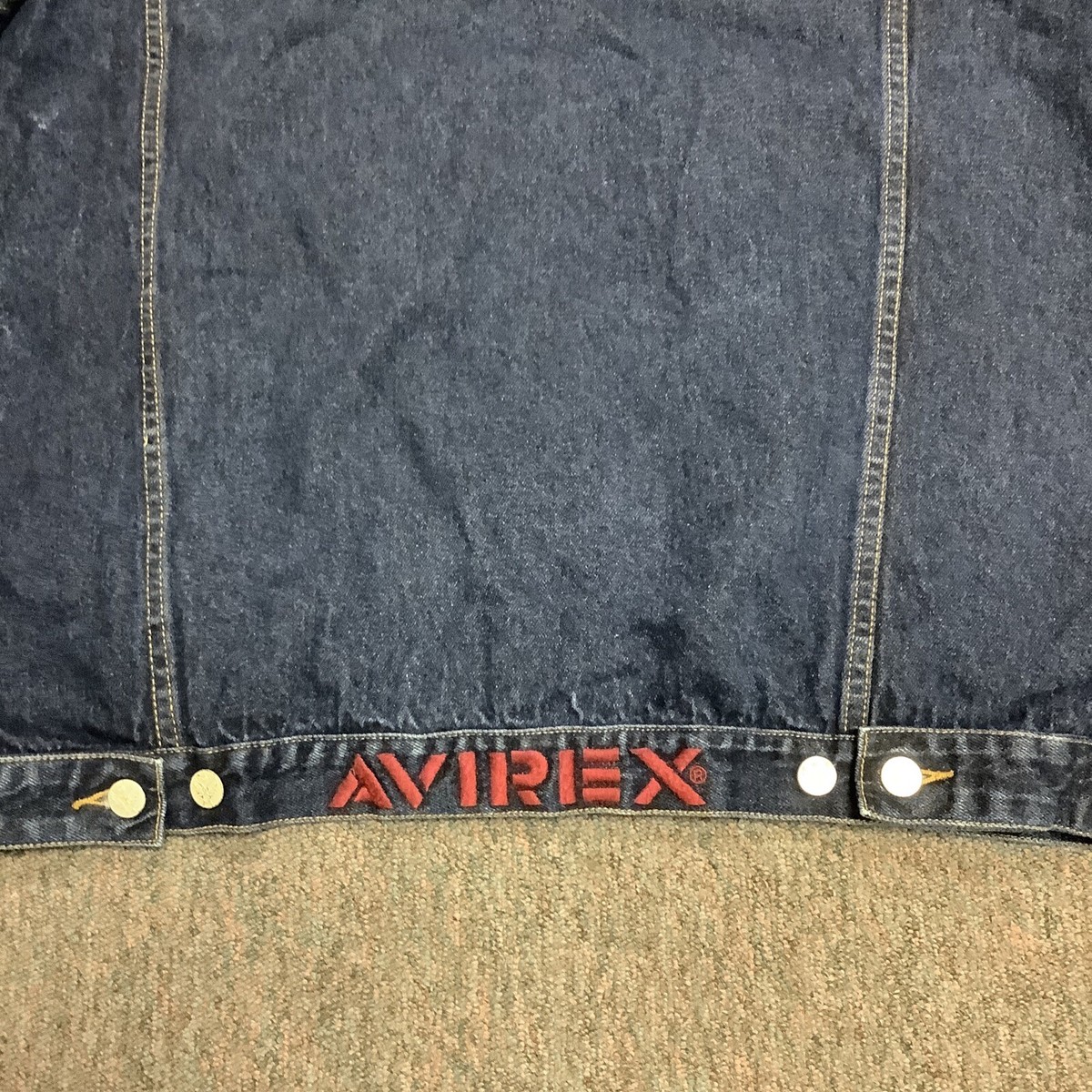 Avirex Denim Jacket Men's size XL Dark Blue Button Down Avirex Denim Jacket Men's size XL Dark Blue Button Down