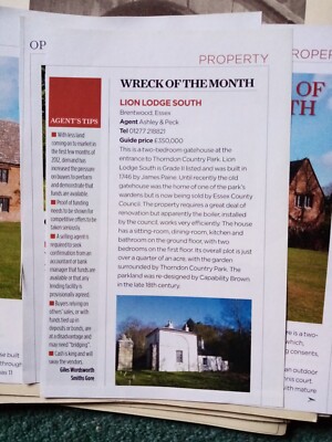 El73 Ephemera 2012 house, advert lion lodge house Brentwood 