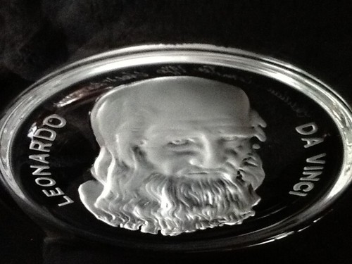 Val St Lambert Leonardo da VINCI 1970 Crystal Plate Signed 8" Collector Vintage - Picture 6 of 12