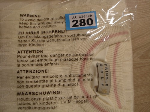 Vintage Pringle Golf Women's Pure New Wool Golf Jumper Large Cable Knit Lined. - Picture 21 of 21