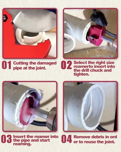 Heavy-Duty PVC Pipe Fitting Saver - 9 Sizes, 2 Carbide Inserts, 24/7 Support - Picture 5 of 8