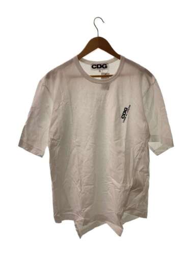 CDG Vertical Logo Cut-and-Sew T-shirt XL Cotton WHT SZ-T050 - 第 1/6 張圖片