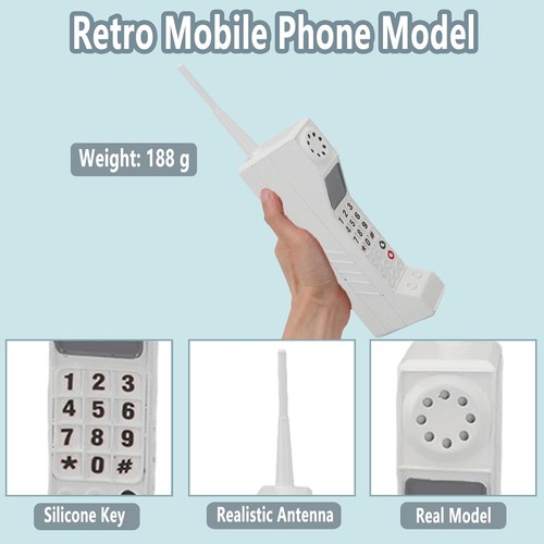 Ornement de téléphone portable rétro en brique vintage téléphone portable ancien téléphone portable - Photo 4 sur 5