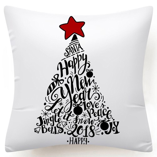 Throw PILLOW COVER Christmas Red White Xmas Double-Sided Cushion Case 18x18" USA - Picture 30 of 59